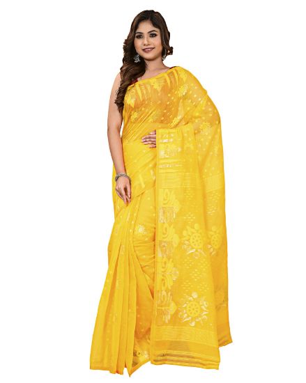 Picture of Handloom Yellow Saree