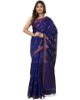 Picture of Handloom Navy Blue And Copper Design Saree