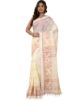Picture of Handloom Cream & Copper Saree