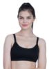 Picture of B-SOFT Women's Regular Fit Solid Sports Bra for Everyday (Black & Skin - Pack of 2) 