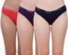 Picture of B-SOFT Stretchable Cotton Hipster Panties Grip fit Comfortable for Women Girls-Multicolour-L-Pack of 3