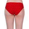 Picture of B-SOFT Stretchable Cotton Hipster Panties for Women-Grip Fit Comfortable-Red_Rani_Black-Multicolor